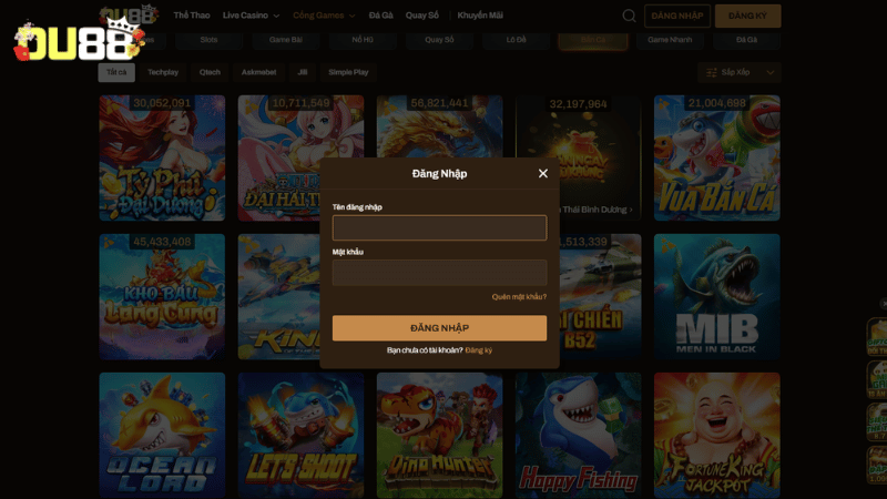 Cách đăng nhập DU88 chính thức trên hệ thống