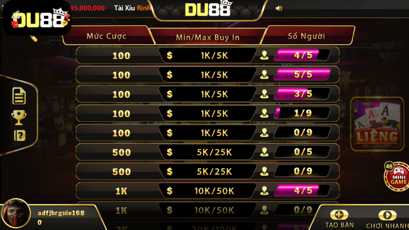 Hướng dẫn newbie cách chơi Liêng DU88 một cách chi tiết