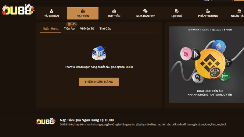 Nạp tiền DU88 đơn giản