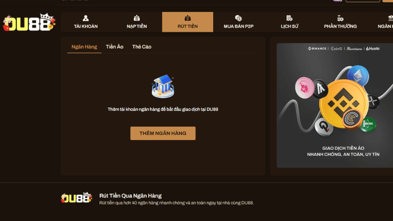 Giao dịch nhanh chóng và an toàn tại DU88